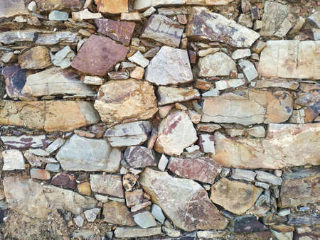 Old stone wall background texture. Horizontal.の写真素材