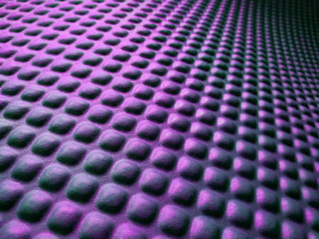 Pink rubber mat texture closeup inside a gym. Fitness floor background with copy space.の写真素材