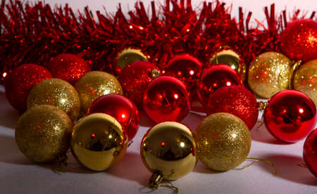 christmas decoration on white backgroundの写真素材