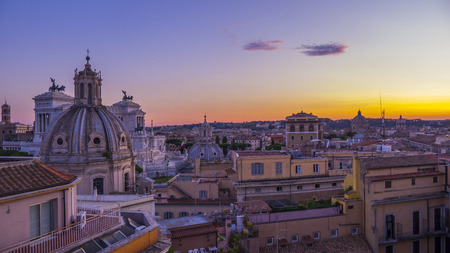 Photo of the city center (sunset, piazza venezia)の写真素材
