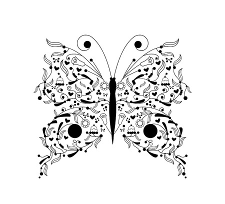 buterfly vector illustrationのイラスト素材