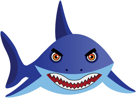 Shark Cartoon Illustrationのイラスト素材