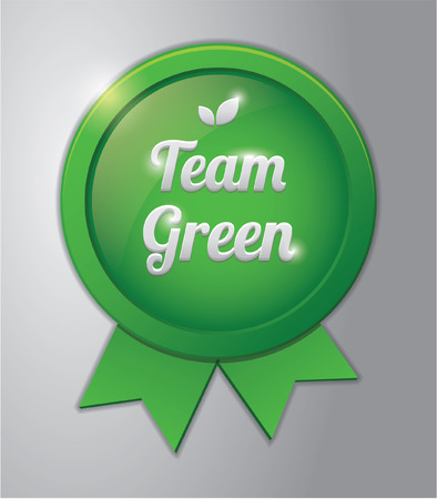 Green badge : team greenのイラスト素材