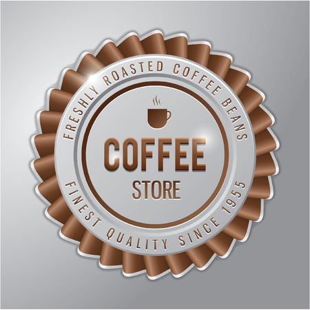 Coffee badge ; coffee storeのイラスト素材