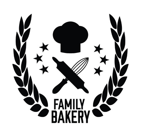 Family bakery badgeのイラスト素材
