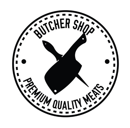Butcher knife badgeのイラスト素材
