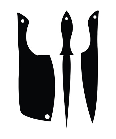 Butchery Knife badgeのイラスト素材