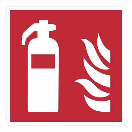 Title/Meaning/Referent : Fire extinguisher
Function/description : To indicate the location of a fire extinguisher
Hazard : Not being able to locate a fire extinguisherのイラスト素材