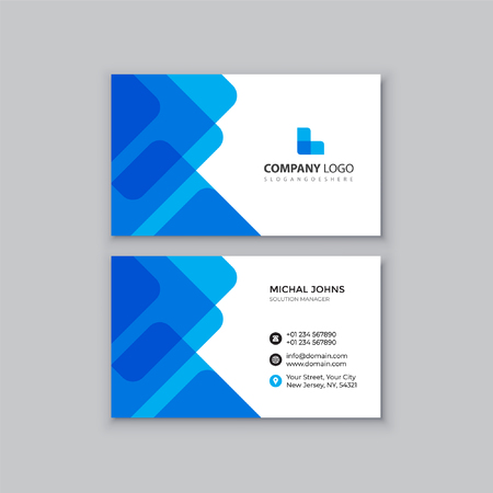 Blue elegant corporate cardのイラスト素材