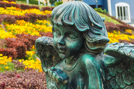 Cupid in the garden.