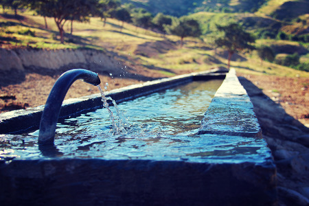 Pure Potable Water of Mountainの写真素材