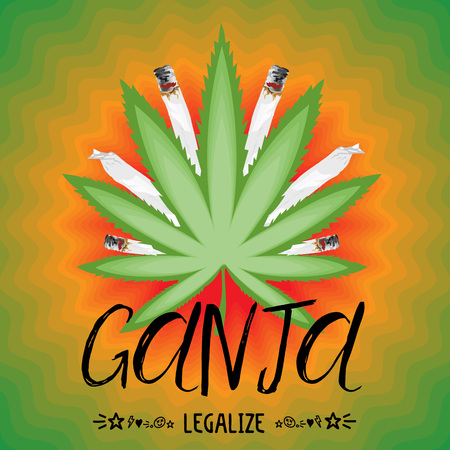 Legalize Cannabis bannerのイラスト素材