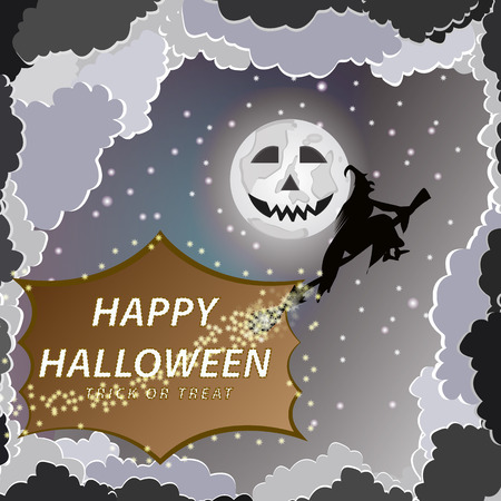 Happy Halloween greeting cardのイラスト素材
