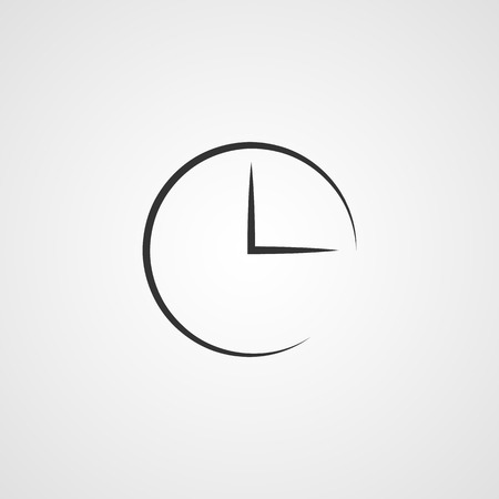 clock icon, EPS 10 illustration style on a backgroundのイラスト素材