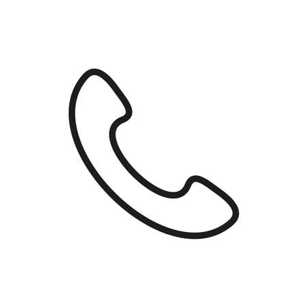 Handset Call icon vector illustration. line style Phone or telephone.のイラスト素材