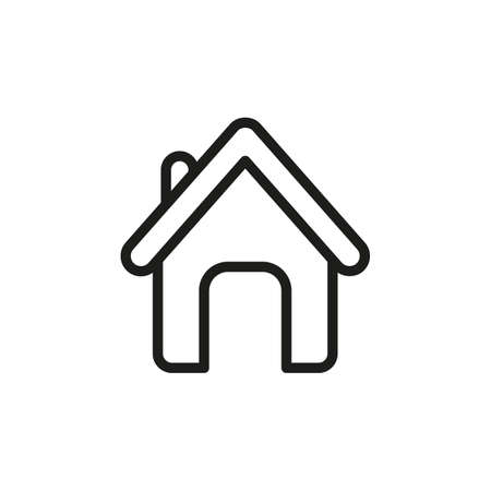 Home or House icon vector illustration. Line style homepage symbol.のイラスト素材