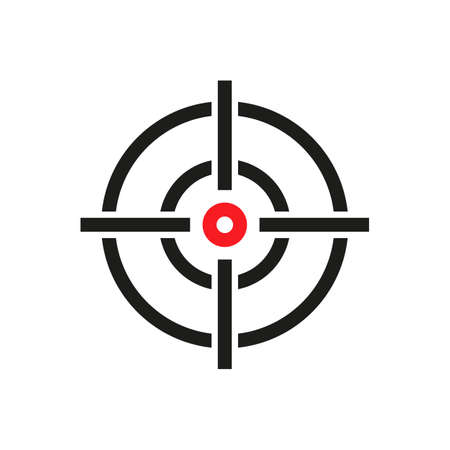 Marketing target line icon vector. Target and Goal symbol.のイラスト素材