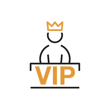 VIP User Customer icon vector. Person Profile.のイラスト素材
