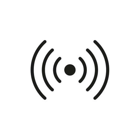 Smoke detector outline vector icon. smoke alarm systemのイラスト素材
