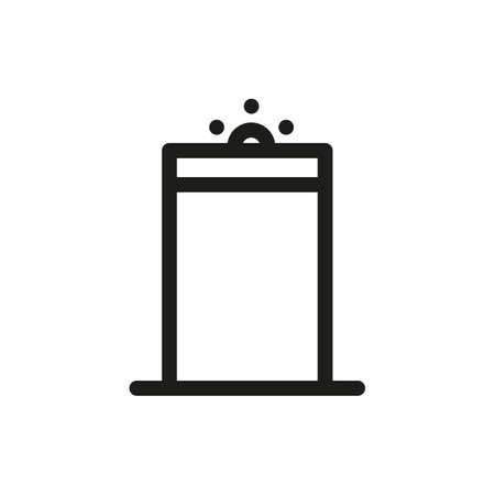 Security Gate vector. Access door or security scanner icon.のイラスト素材