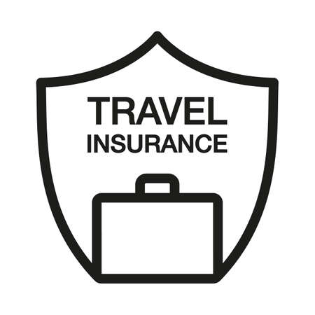 Travel insurance linear icon. Covering traveling costs. Reimbursement for flight cancellation.のイラスト素材
