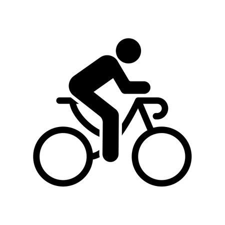 Vector Cyclist icon simple. Bike or Bicycle.のイラスト素材