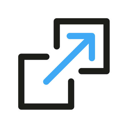 Redirecting link. Line Art Icon redirect vector illustrationのイラスト素材