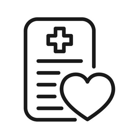 vector medical report, patient health record - medicine prescription, healthcare vector illustrationのイラスト素材