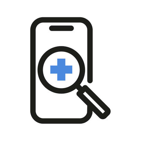 Repair phone icon, phone service Outline vector illustration.のイラスト素材