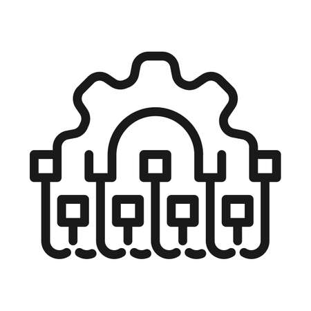 Digital Transformation icon. Digital transformation or computing symbol vector illustrationのイラスト素材