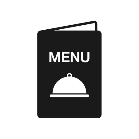 Food menu card icon. Restaurant menu vector symbol illustrationのイラスト素材