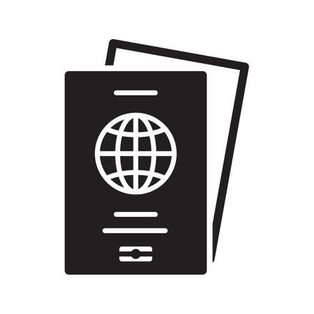 Passport icon. Personal document symbol. Travel concept vector illustrationのイラスト素材