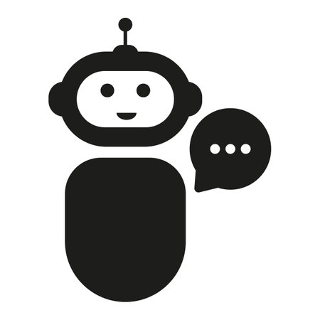 Chatbot icon. Robot, Virtual assistant Bot vector illustrationのイラスト素材