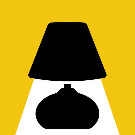 Table office lamp icon. Desktop electric flat Vector illustration.のイラスト素材