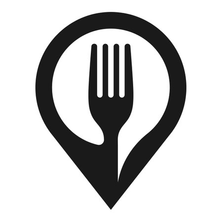 Restaurant point location icon. Restaurant map Vector illustration.のイラスト素材