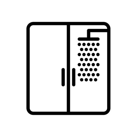 Shower line or linear icon. Vector illustrationのイラスト素材