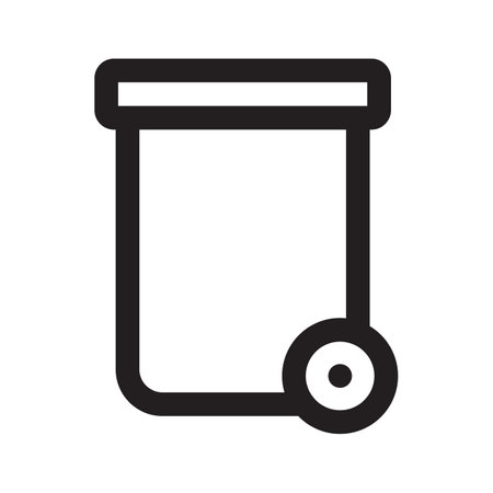 Trash can outline icon. Trash bin vector illustrationのイラスト素材
