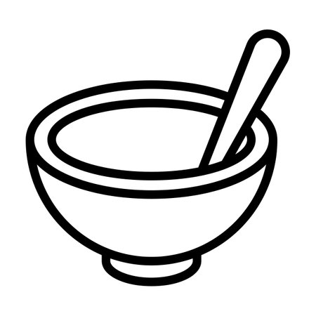Soup meal line icon. Bowl of hot food vector illustrationのイラスト素材