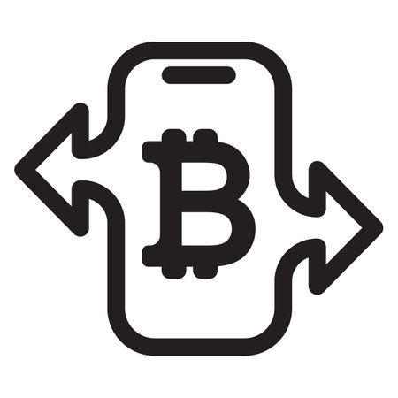 Bitcoin exchange and transfer icon. Send money, vector illustrationのイラスト素材