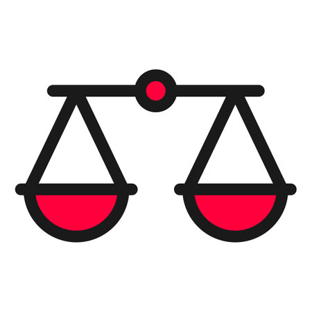Libra or Justice line icon. Scale balance illustration vectorのイラスト素材