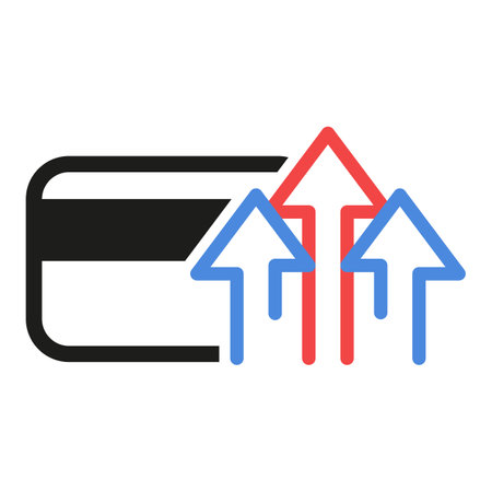 Credit card limit icon. Limit Bank card, banking vector illustrationのイラスト素材