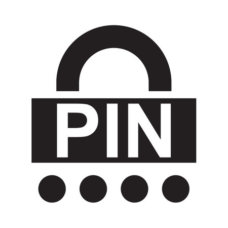 Password secret icon. Pin Code lock vector illustrationのイラスト素材