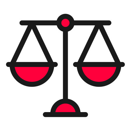 Libra or Justice line icon. Scale balance illustration vectorのイラスト素材