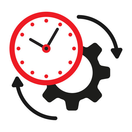 Time management icon. Vector illustrationのイラスト素材