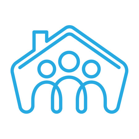 Family at home icon. Safe home vector illustrationのイラスト素材