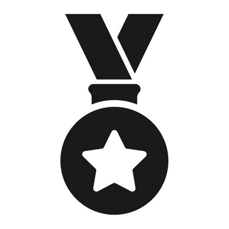 Champion medal icon. Honor medal vector illustrationのイラスト素材