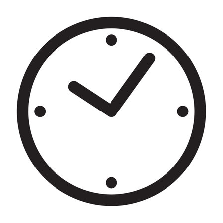 Clock line icon. Time or alarm Vector illustrationのイラスト素材