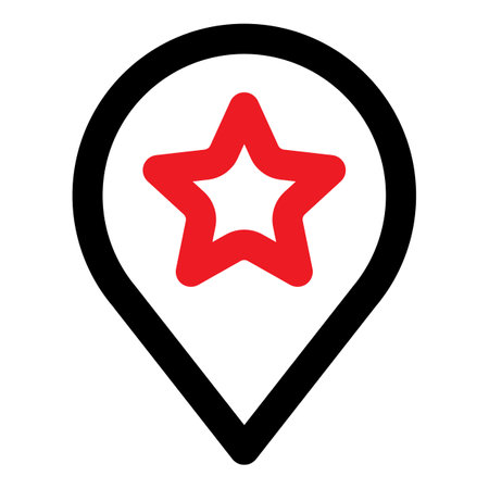 Star favorite pin map icon. Marker location vector illustration.のイラスト素材
