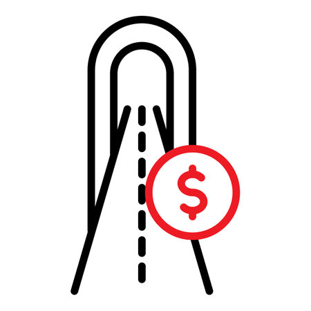 Toll road linear icon. Toll checkpoint Gate outline vector illustration.のイラスト素材
