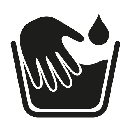 Hand washing icon. laundering and wash vector illustrationのイラスト素材